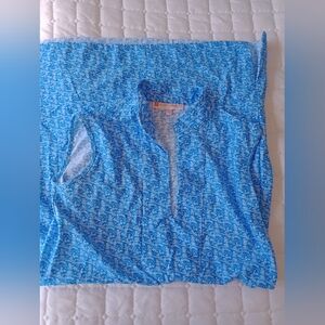 Jude Connally dress blue print sleeveless size small mini chinoiserie peri